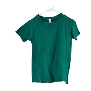 Old Navy Active Womens Green Seamless Mesh Panel Short Sleeve Workout Top Small